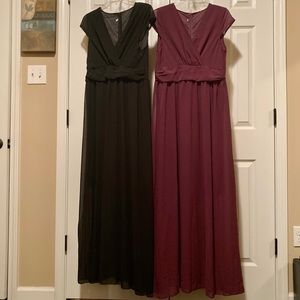 V-NECK MAXI DRESSES